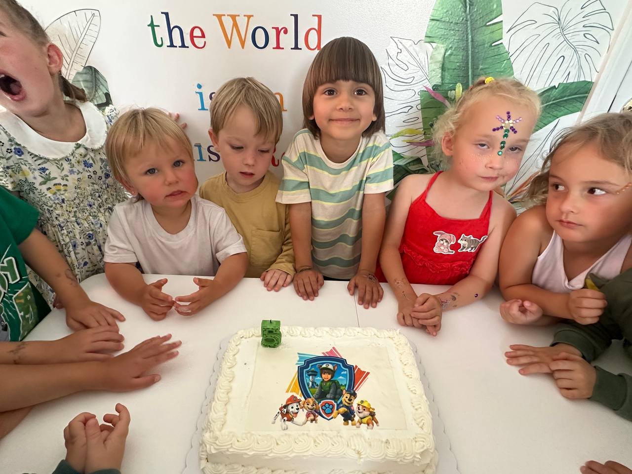 Gathered around the birthday cake
