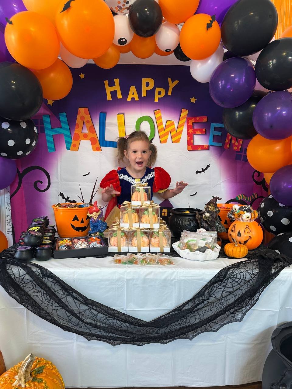 The Halloween treat table