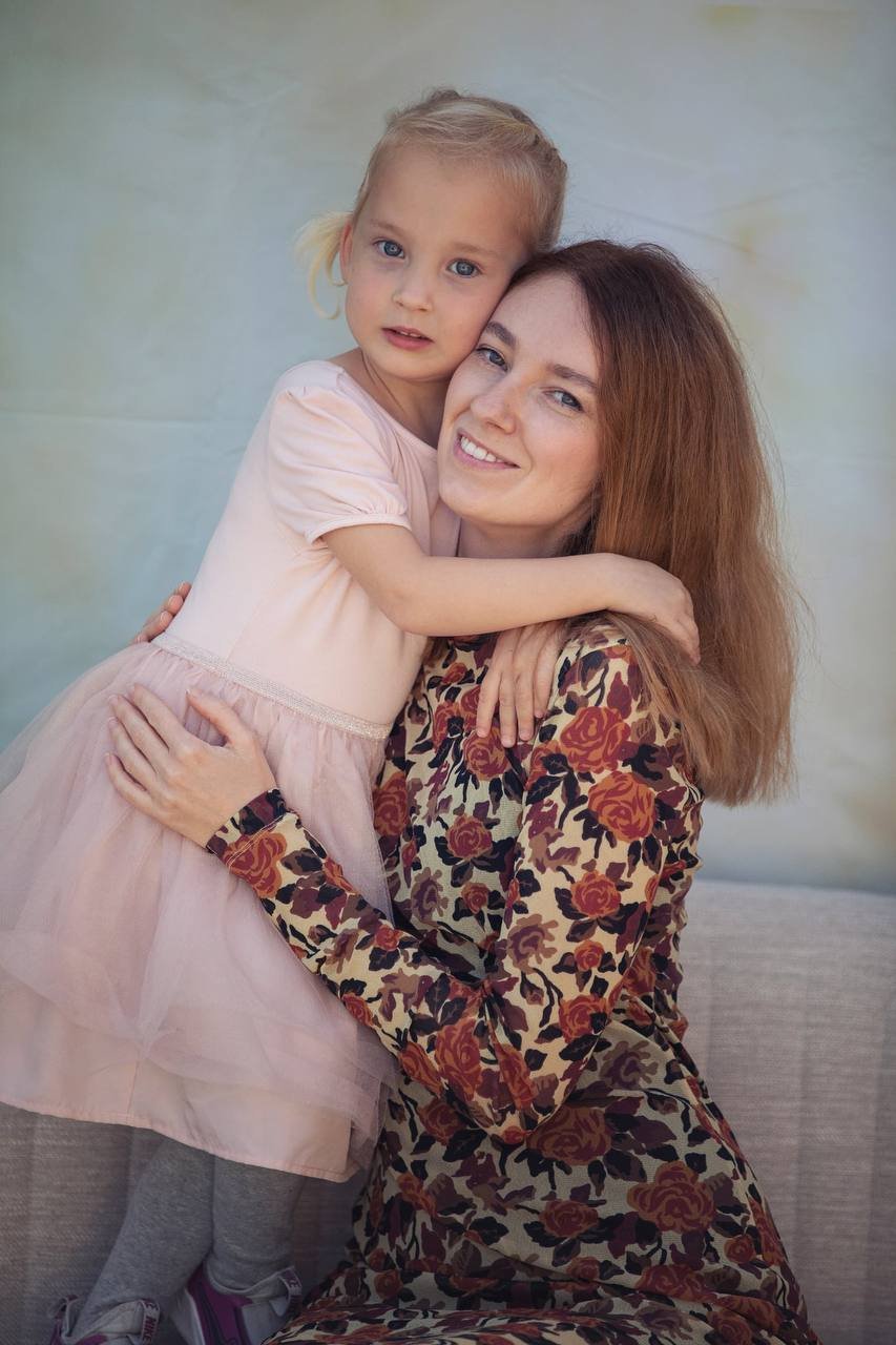 Mother and daughter portrait